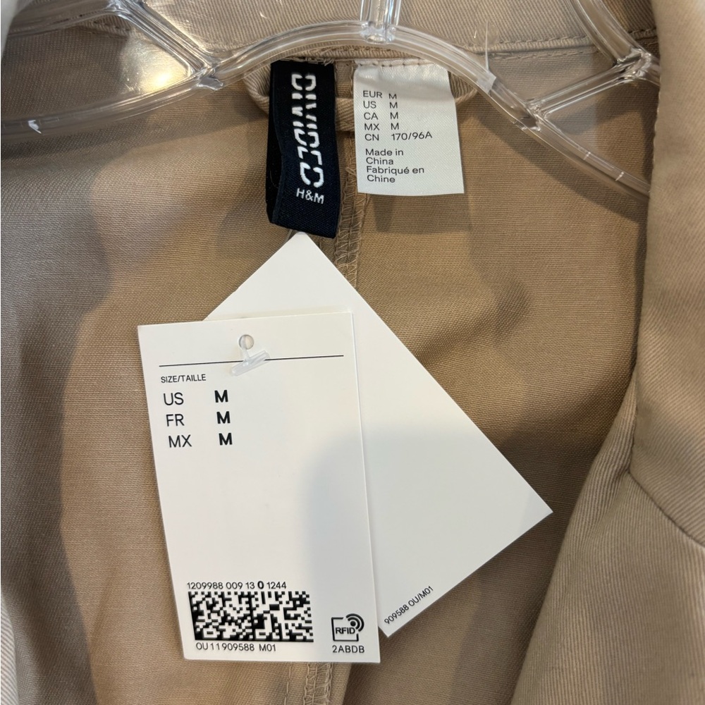 H&M Beige Double-Breasted Trench Coat - Picture 3 of 3